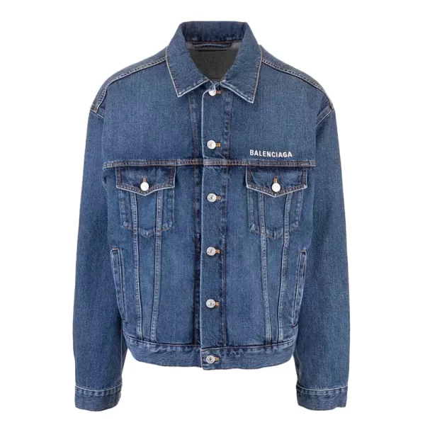 Balenciaga Back Logo Denim Jacket