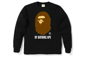 BAPE BLACK Silk Long Sleeve Tee Navy