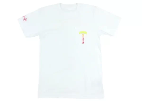 Chrome Hearts Made In Hollywood T-shirt White/Yellow - Image 2