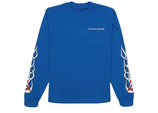 Chrome Hearts L/S T-Shirt Blue - Image 3