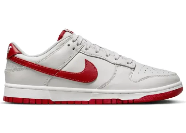 Nike Dunk Low Vast Grey Varsity Red - Image 2