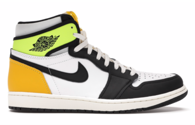 Air Jordan 1 Retro High White Black Volt University Gold