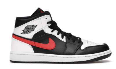 Air Jordan 1 Mid Black Chile Red White