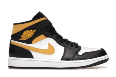 Air Jordan 1 Mid White Pollen Black