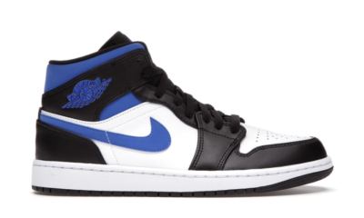 Air Jordan 1 Mid White Black Racer Blue