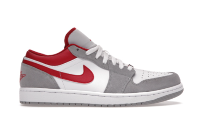 Air Jordan 1 Low SE Light Smoke Grey Gym Red