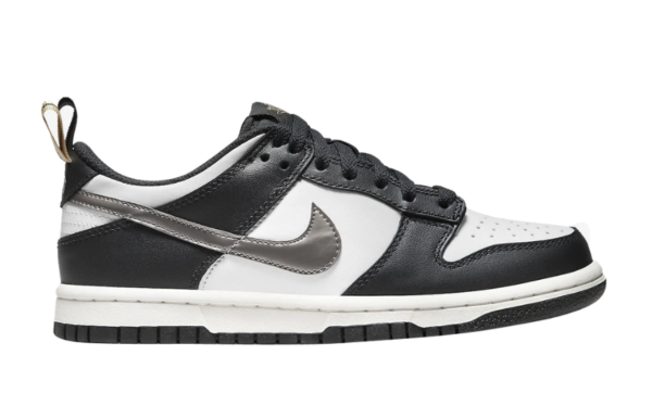 Nike Dunk Low Black White Metallic