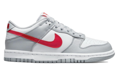 Nike Dunk Low White Grey Red