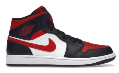 Air Jordan 1 Mid White Black Red (2022)