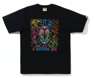 BAPE Halloween Neon Mexican Skull Tee