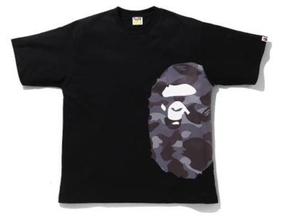 BAPE Color Camo Side Big Ape Head Relaxed Tee Black/Burgundy