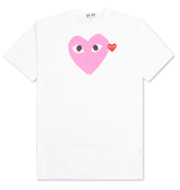 CDG Play Red Emblem Heart T-shirt