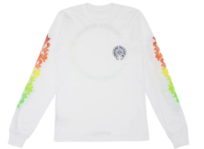 Chrome Hearts Floral Sleeve Gradient L/S T-shirt