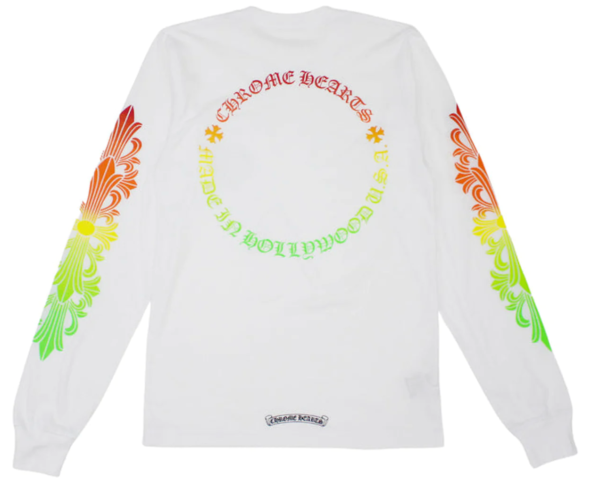 Chrome Hearts Floral Sleeve Gradient L/S T-shirt - Image 2