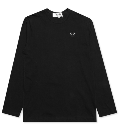 CDG Play Black Emblem L/S T-shirt Black