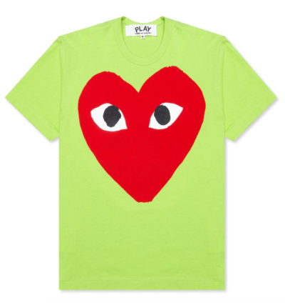 CDG Play Pastelle Red Heart T-shirt