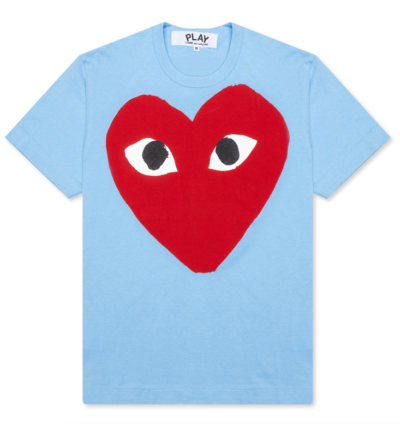 CDG Play Pastelle Red Heart T-shirt