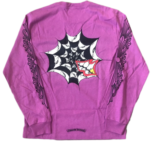 Chrome Hearts Matty Boy Spider Web L/S T-shirt Purple