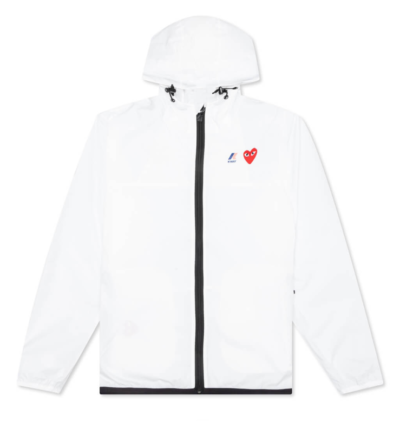 CDG Play x K-Way Claude Full-Zip Jacket White