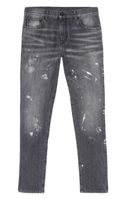 Off-White Diag-Stripe Distressed Jeans