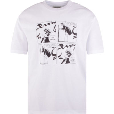 Lanvin Optic White & Black Comic Strip T-Shirt