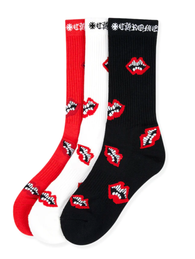 Chrome Hearts 3-Pack Chomper Socks