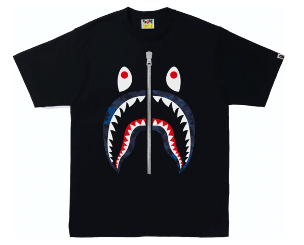 BAPE Sand Camo Shark Tee Black/Navy