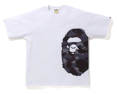 BAPE Color Camo Side Big Ape Head Relaxed Tee White/Burgundy