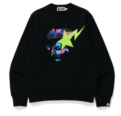 BAPE x Kid Cudi Crewneck Black