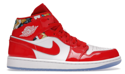 Air Jordan 1 Mid Barcelona Sweater Red Patent