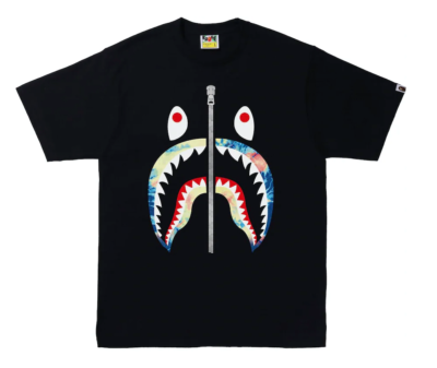 BAPE Tie Dye Shark Tee Black/Multi