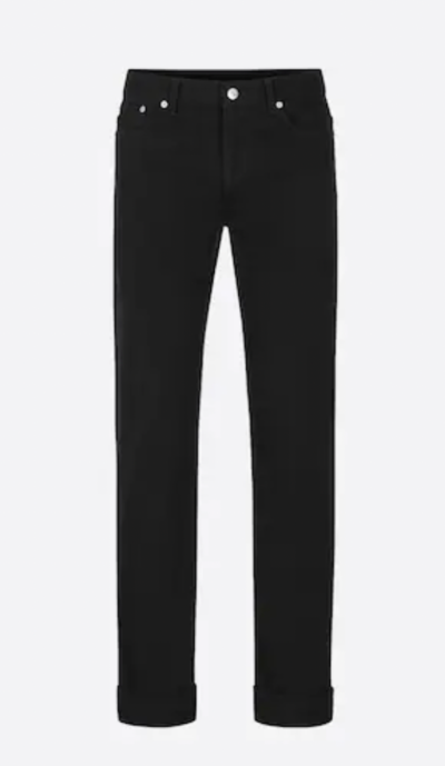 Dior Long Slim-Fit Jeans Black Cotton Denim