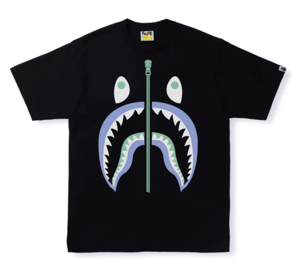 BAPE Glow in the Dark Shark Tee Black