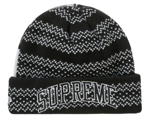 Supreme New Era Split Beanie Black