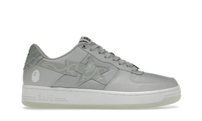 A Bathing Ape Bape Sta Text Code Camo Grey