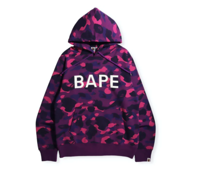 BAPE Color Camo BAPE Pullover Hoodie Purple