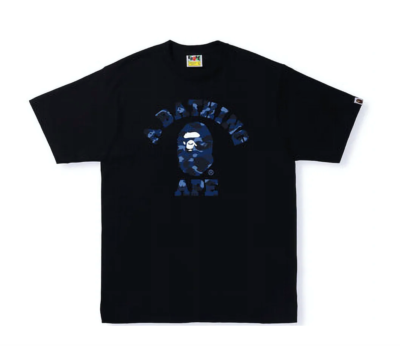 BAPE Color Camo College Tee Black Navy