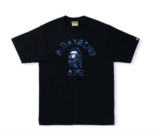 BAPE Color Camo College Tee Black Navy