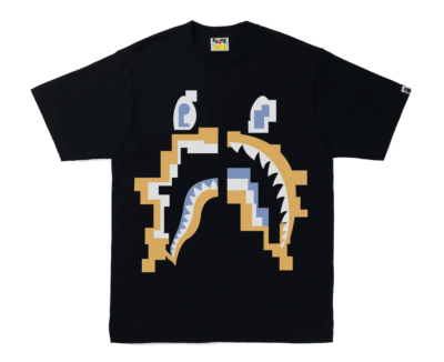 BAPE Digital Shark Tee Black