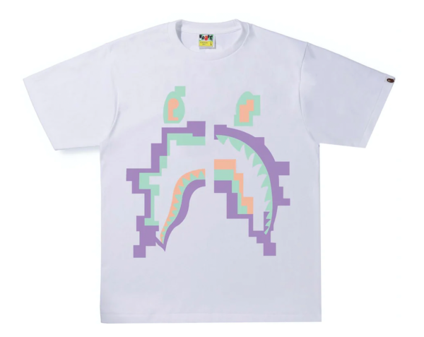 BAPE Digital Shark Tee White