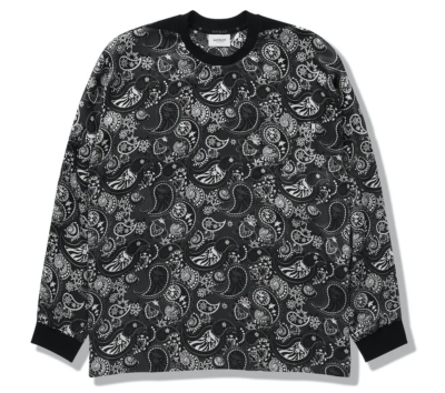 BAPE BLACK Silk Long Sleeve Tee Black