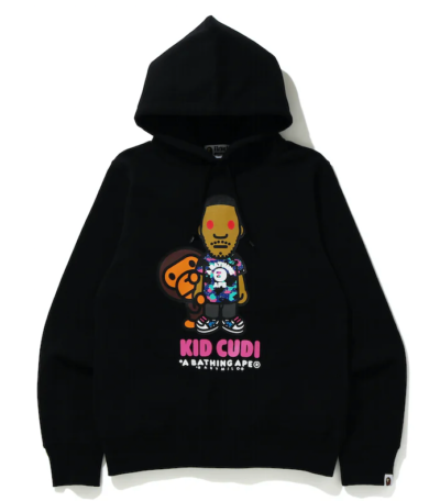 BAPE x Kid Cudi Baby Milo Pullover Hoodie Black