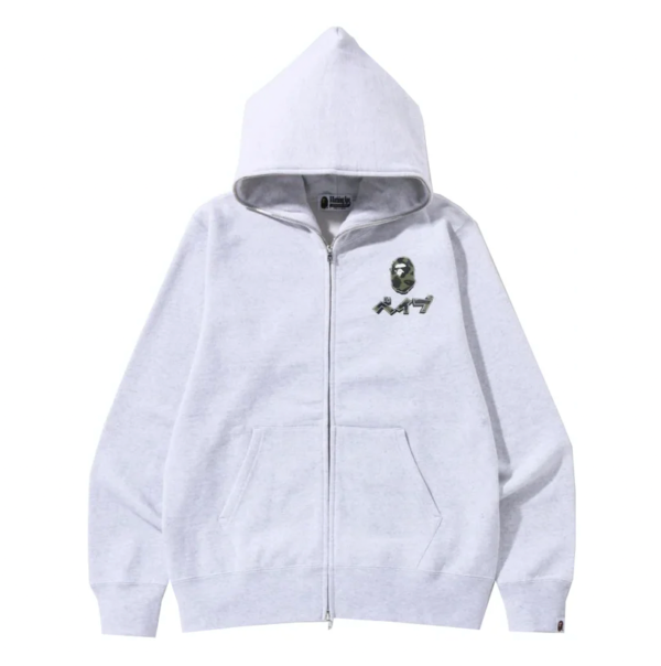 BAPE Harajuku Full Zip Hoodie Gray