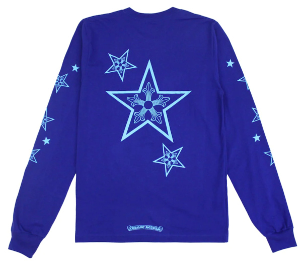 Chrome Hearts Star L/S T-shirt Blue - Image 2