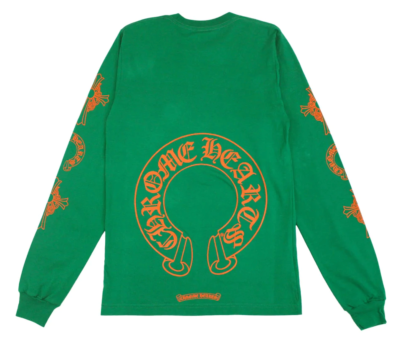 Chrome Hearts Horseshoe L/S T-shirt Green/Orange