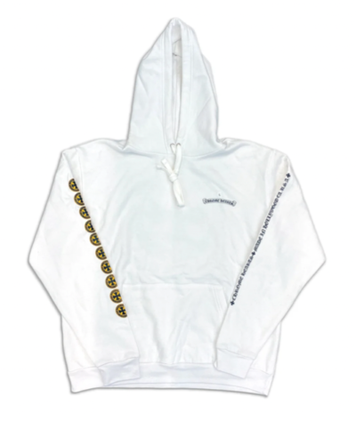 Chrome Hearts Hollywood Yellow Plus Cross Hoodie White