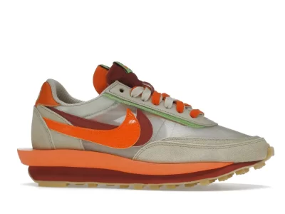 Nike LD Waffle sacai CLOT Kiss of Death Net Orange Blaze