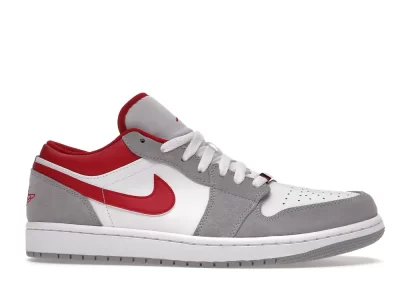 Air Jordan 1 Low SE Light Smoke Grey Gym Red