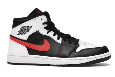 Air Jordan 1 Mid Black Chile Red White