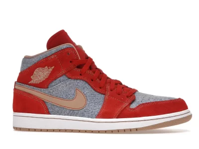 Air Jordan 1 Mid Denim Red